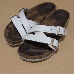 Birkenstock White Strappy Sandals